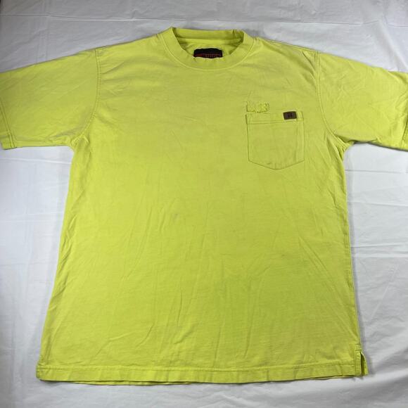 Riggs Workwear by Wrangler Utility Pocket T-Shirt XL Yellow Short Sleeve Pocket - Picture 1 of 11